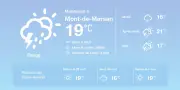 Prévisions météo à Mont-de-Marsan : orages faibles et brume