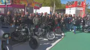 Rassemblement de 50 bikers du Harley Davidson Club Niglo à Saint-Affrique