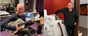 Sting reçoit une guitare unique signée par l'artiste Franck Célaire à Montpellier