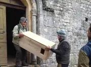 Un nichoir pour la chouette effraie installé dans l'église de La Cassagne