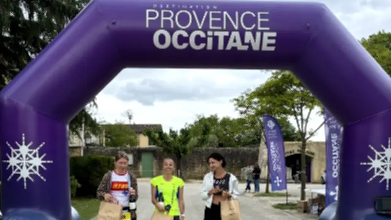 Aline Fréry sur le podium du trail de Cornillon dans le Gard