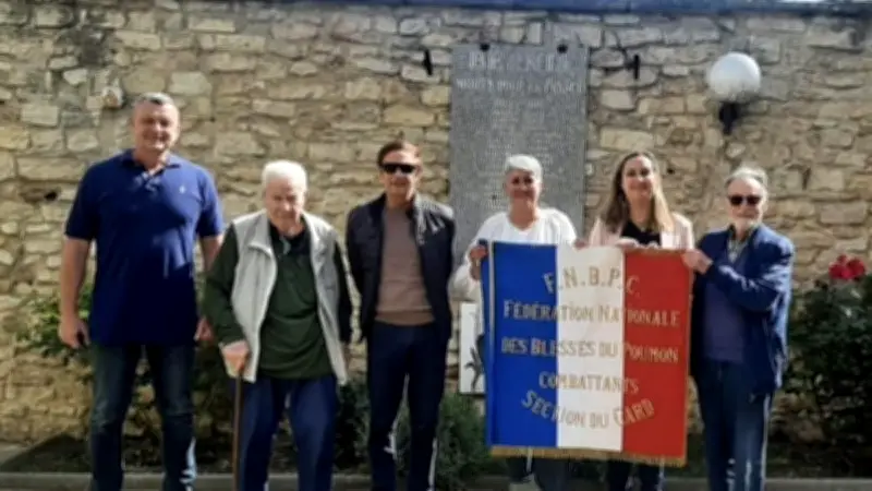Bernis reçoit le drapeau des Blessés du poumon combattants