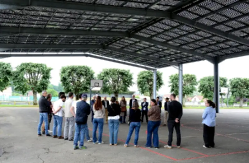Bizanos inaugure une centrale solaire sur son terrain de basket