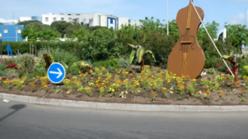 Béziers : la musique s'invite sur les ronds-points avec des décorations florales
