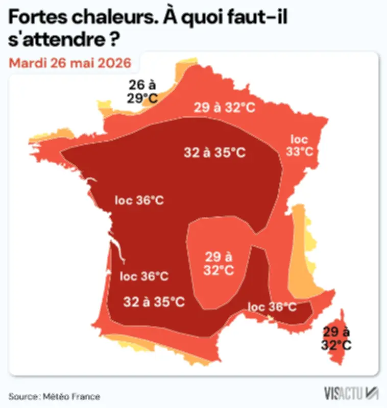 Canicule de mai 2026 : un pic à 38°C attendu jeudi