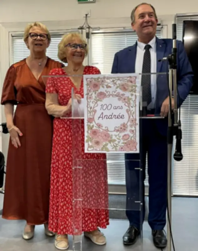 Centenaire à Saint-Aubin-de-Médoc : Andrée Espilondo fêtée par le maire
