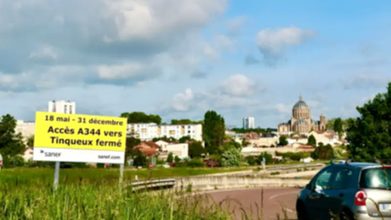 Chantier hors norme sur l'A344 à Reims : 8 mètres d'excavation