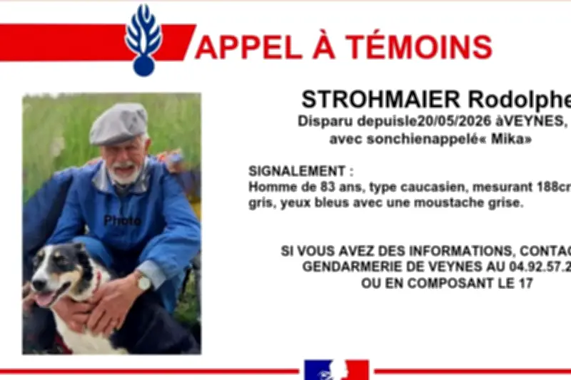 Disparition inquiétante d'un octogénaire à Veynes dans les Hautes-Alpes