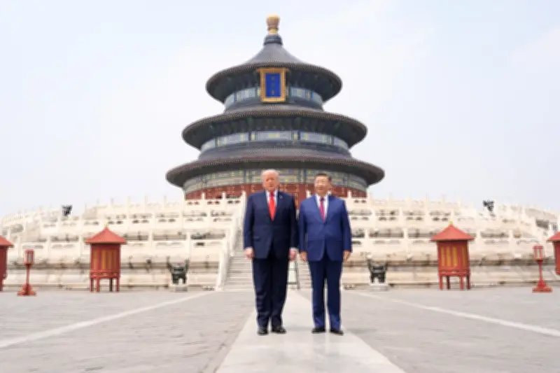 En images : à Pékin, Donald Trump accueilli en fanfare par Xi Jinping