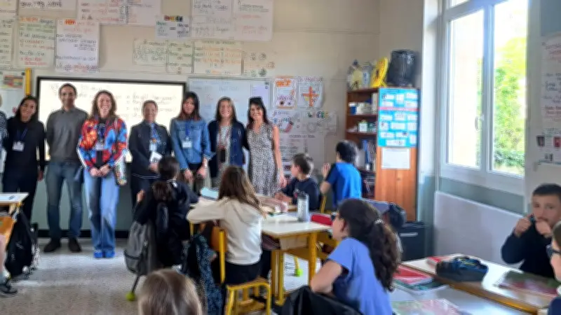 Erasmus au regroupement pédagogique Saint-Pons-Le Pin : l'anglais en géométrie