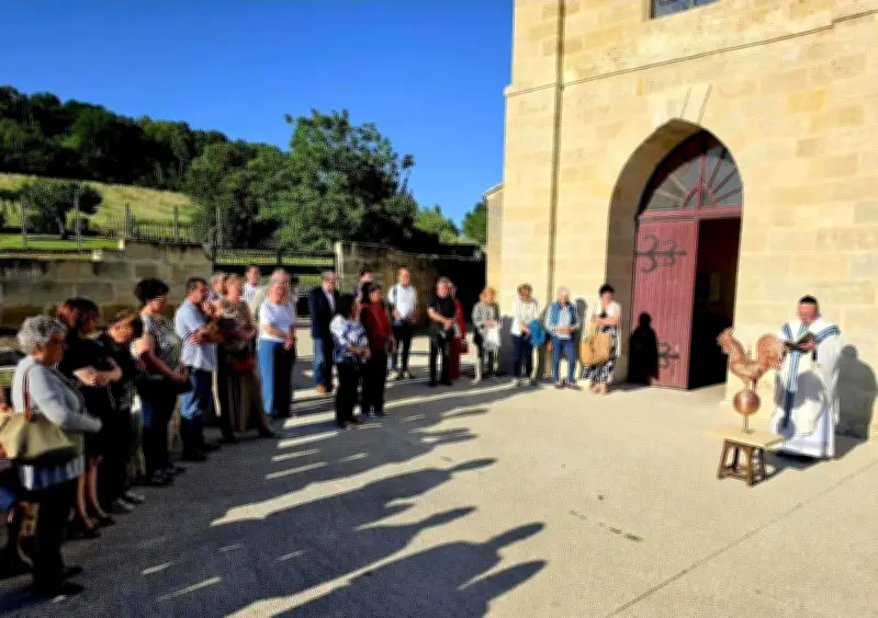 Inauguration de la chapelle restaurée et bénédiction du coq à Saint-Magne-de-Castillon