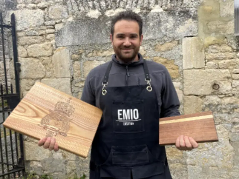 Joris Bruno crée Emio, des planches à découper en bois recyclé