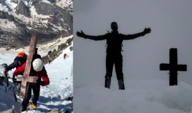 La croix de l'Aneto vandalisée puis remontée par des alpinistes