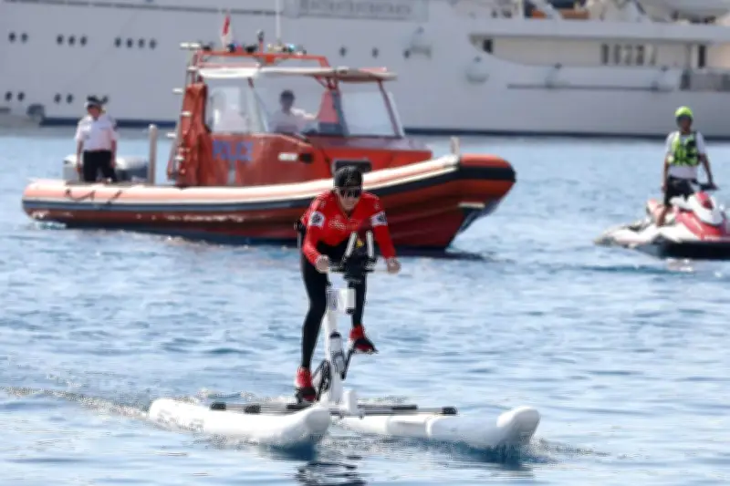 La princesse Charlène relance son épreuve de water bike entre Viareggio et Monaco