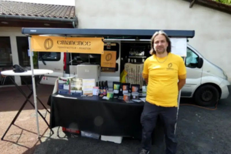 Le torréfacteur Geoffrey Villepontoux au festival Paratge de Bourdeilles
