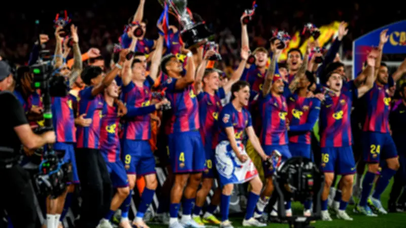 Les célébrations originales des Barcelonais après leur titre face au Real Madrid