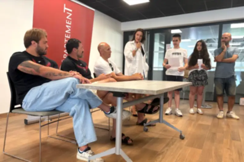 Les stars italiennes du RCT échangent en italien avec des collégiens varois