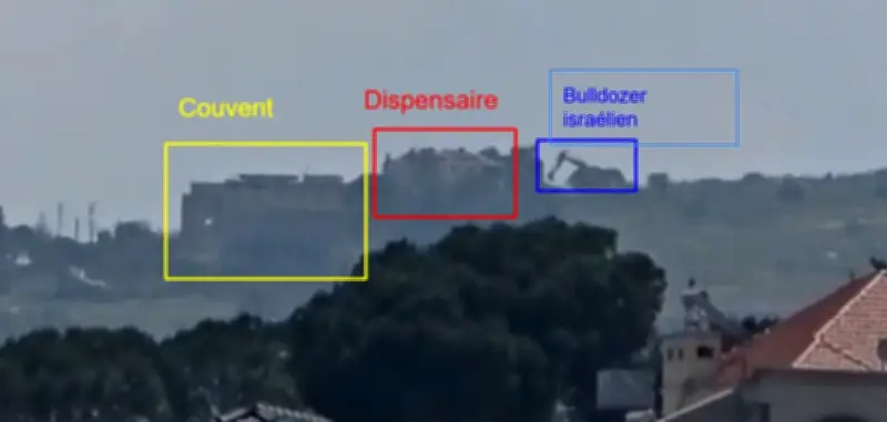 Liban: destruction du couvent de Yaroun par l'armée israélienne