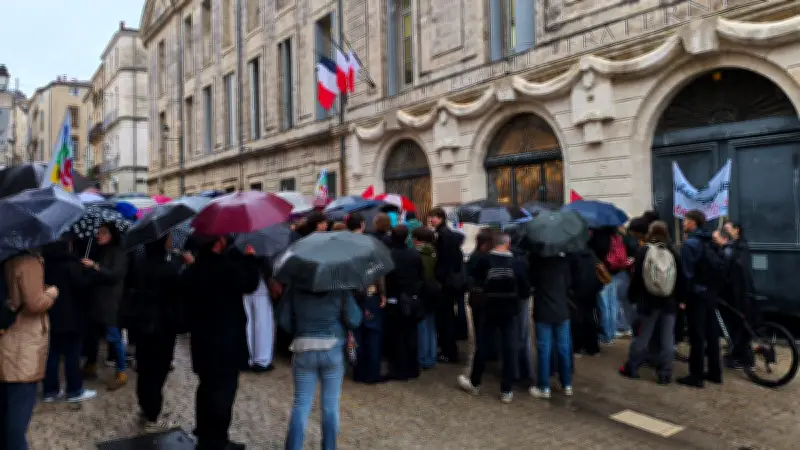 Manifestation au lycée Jules-Guesde de Montpellier pour des moyens supplémentaires