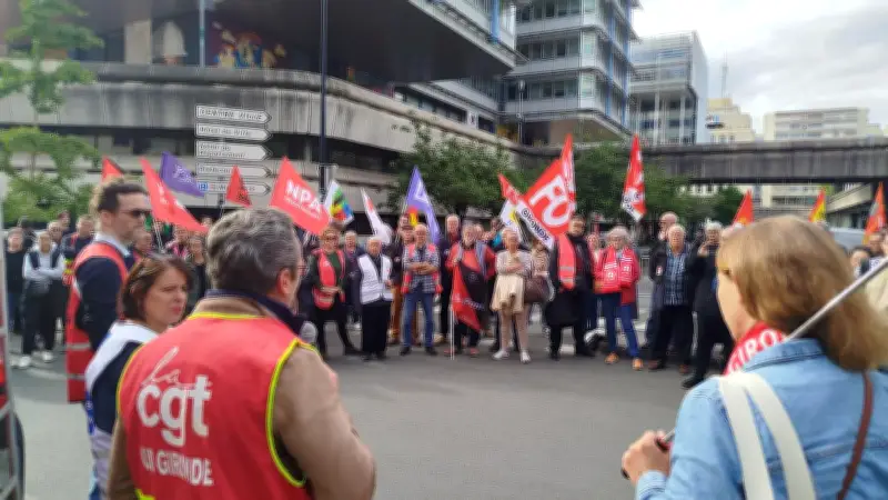 Manifestation à Bordeaux contre l'arrestation d'un militant syndical