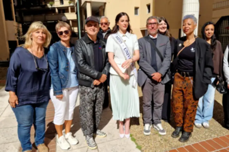 Miss Univers 2025 en visite surprise au Secours Populaire de Cannes
