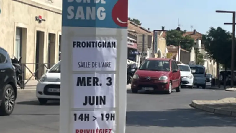 Mobilisation à Frontignan pour le don du sang face à la baisse des réserves