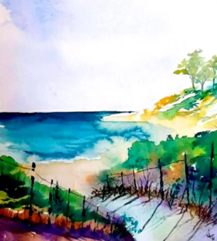 Nathalie Babolat expose aquarelles et papeterie à Moliets-et-Maâ