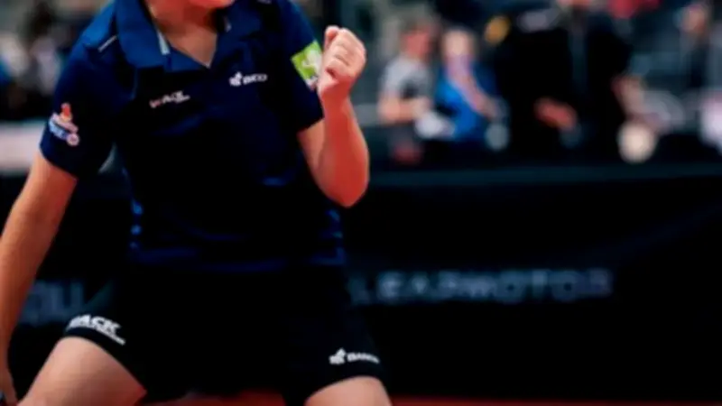 Noa Boucardey, 11 ans, champion de France de tennis de table en double