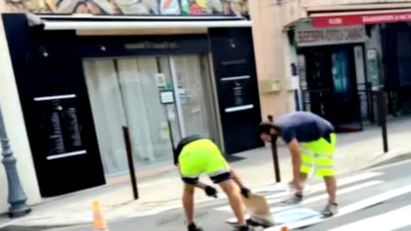 Nouveaux marquages au sol pour renforcer la sécurité à Cers