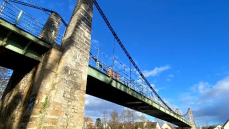 Oise : le pont suspendu entre Lacroix-Saint-Ouen et Le Meux ne rouvrira pas avant juin 2027