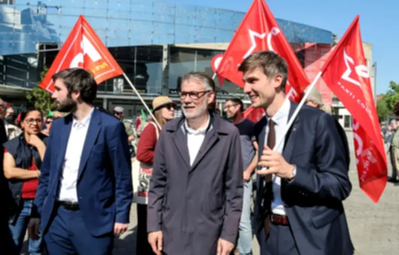 Olivier Faure enfariné lors du 1er-Mai à Amiens par des militants d'extrême gauche