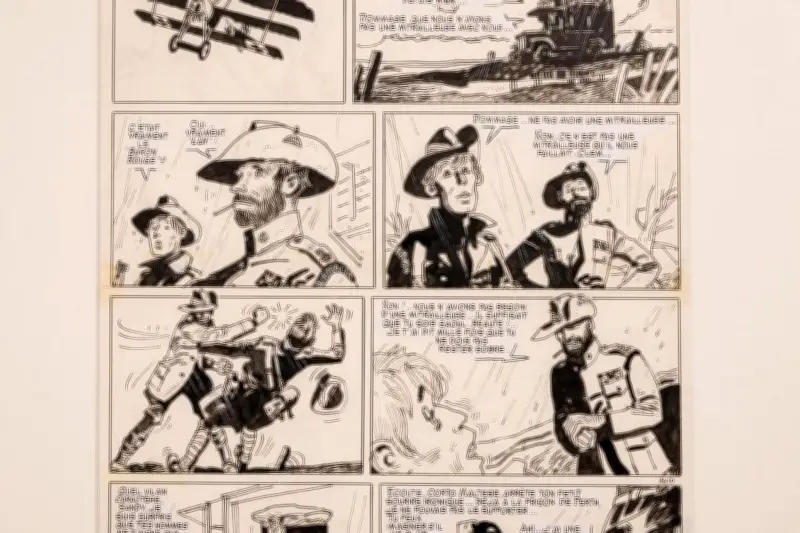 Planche de Corto Maltese vendue 32 500 euros aux enchères à Monaco