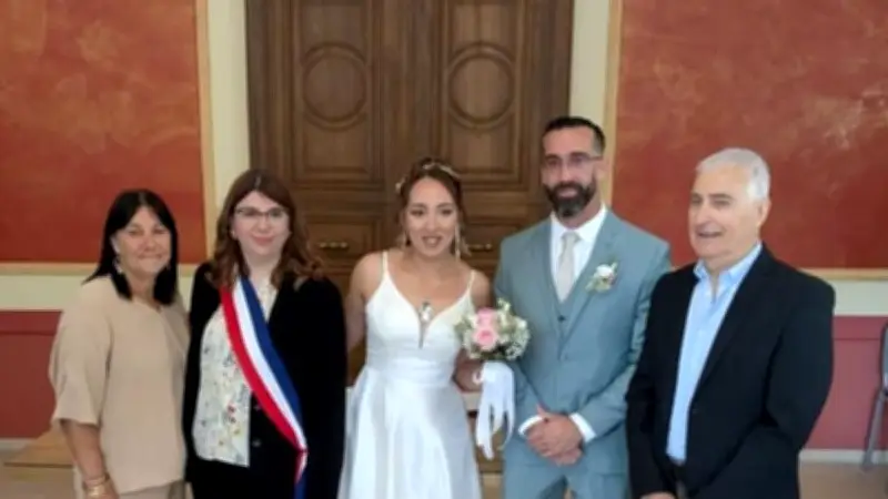 Premier mariage célébré par l'adjointe Gwenaëlle Ivars à Redessan