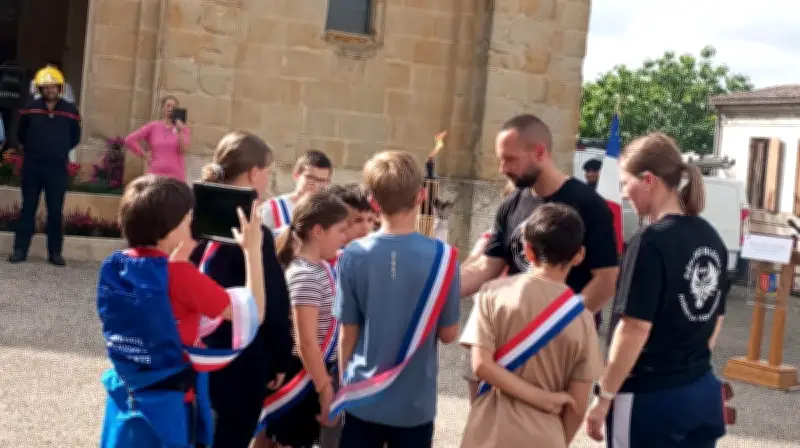 Relais sportif de la flamme de l'Arc de Triomphe accueilli à Miramont