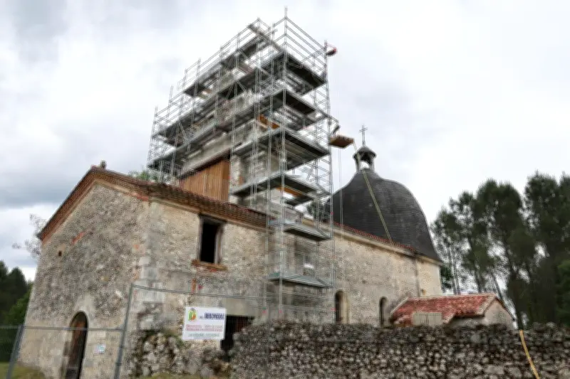 Rénovation de l'église de Guinas à Cachen : 82 000 € de travaux