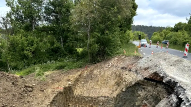 Route départementale fermée en Lozère après un affaissement de chaussée