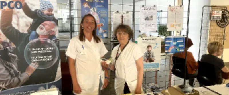 Stand de sensibilisation à l'asthme et BPCO à l'hôpital de Bagnols