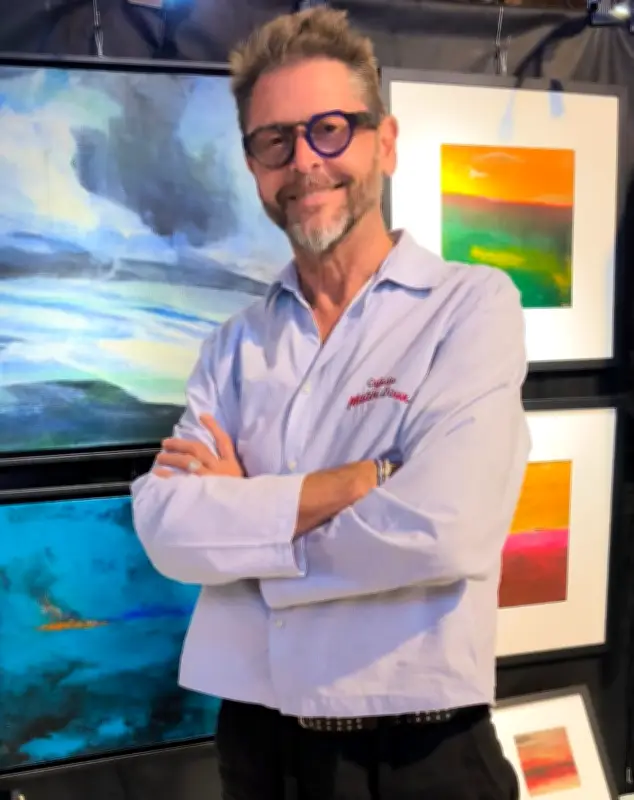 Thierry Ménéchal expose ses peintures au couteau à la Cabane des arts