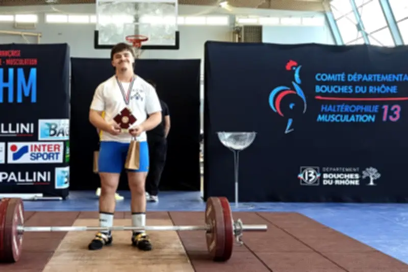 Vincent Gleize, champion interrégional d'haltérophilie à Marseille