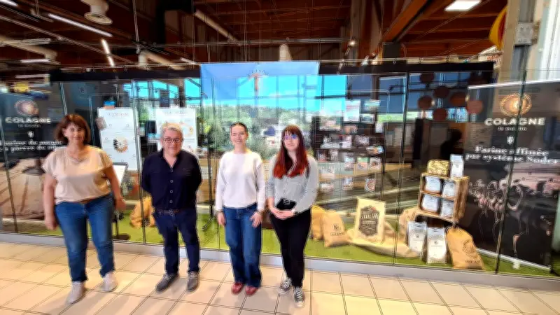 Vitrine immersive sur les farines du Moulin de Colagne à Mende