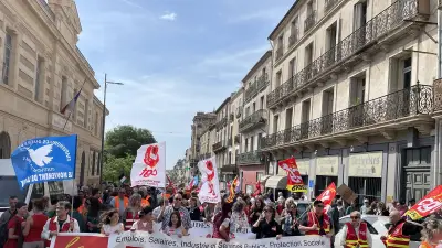 1er mai à Béziers : entre 350 et 500 manifestants pour les droits des travailleurs