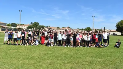 Course humanitaire des 6e du collège Maffre-Baugé à Paulhan