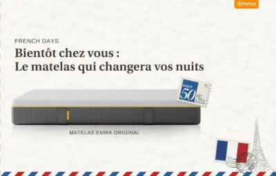 French Days Emma : jusqu'à -60% sur les matelas et oreillers
