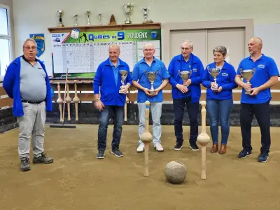 Poudenx célèbre ses champions de quilles landaises