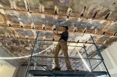 Rénovation de la mairie de Sospel : des fresques du XIXe siècle découvertes