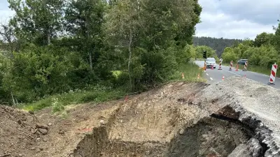 Route départementale fermée en Lozère après un affaissement de chaussée