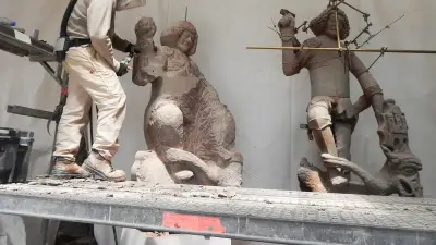Statue de saint Michel de 2,5 tonnes prête pour la collégiale
