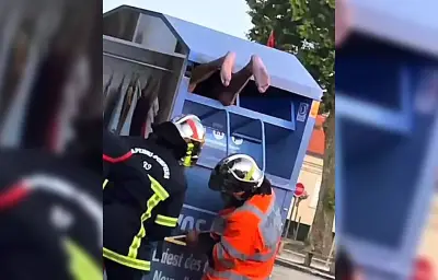 Un homme coincé dans un conteneur à vêtements à Lesparre-Médoc