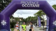 Aline Fréry sur le podium du trail de Cornillon dans le Gard