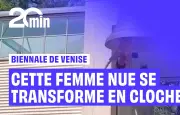 Artiste nue se transforme en battant de cloche pour alerter sur le climat à Venise